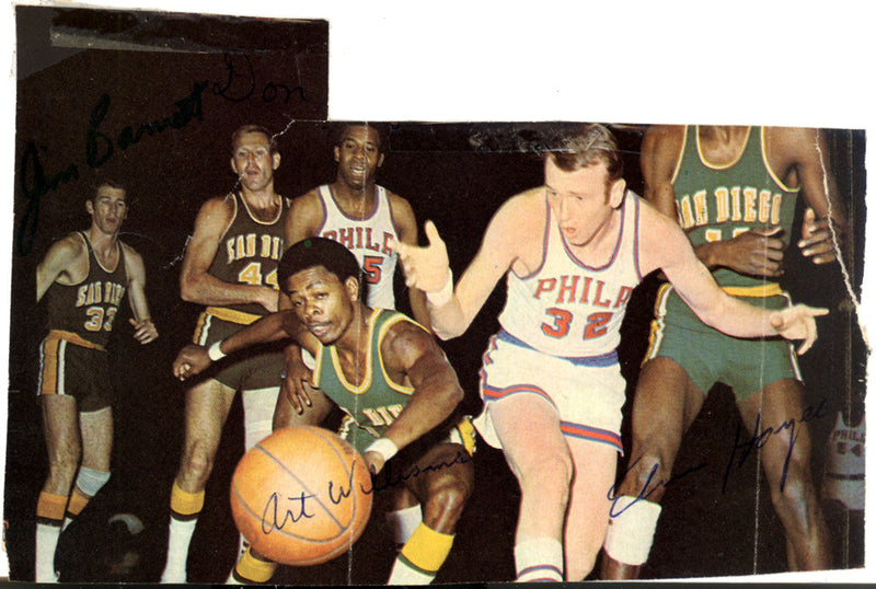 Elvin Hayes Art Williams & Jim Barnett Autographed 4x6 Magazine Page Photo Beckett BAS #C24146