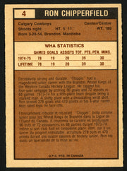 Ron Chipperfield Autographed 1975-76 WHA O-Pee-Chee Card #4 Calgary Cowboys SKU #151391