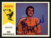 Ron Chipperfield Autographed 1974-75 WHA O-Pee-Chee Card #42 Vancouver Blazers SKU #151915