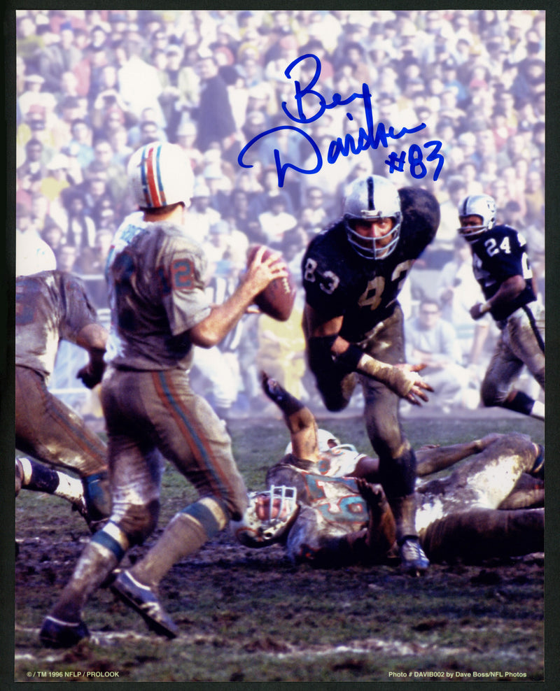 Ben Davidson Autographed 8x10 Photo Oakland Raiders Signed In Blue Stock #152425