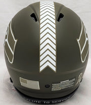 Seattle Seahawks Army Green Full Size Authentic Speed Unsigned Helmet Salute To Service Stock #208804