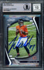 Justin Fields Autographed 2021 Panini Absolute Football Rookie Card #108 Chicago Bears Auto Grade Gem Mint 10 Beckett BAS Stock #220725