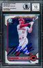 Matt McLain Autographed 2022 1st Bowman Chrome Rookie Card #BCP245 Cincinnati Reds Auto Grade Gem Mint 10 Beckett BAS Stock #220735