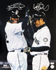 Ken Griffey Jr. & Ichiro Suzuki Autographed 16x20 Photo Seattle Mariners Grand Slam Celebration Beckett BAS Witness Stock #209045