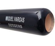 Miguel Vargas Autographed Black Rawlings Game Model Bat Dodgers, White Sox "1st MLB Hit" Beckett BAS Witness Stock #209051