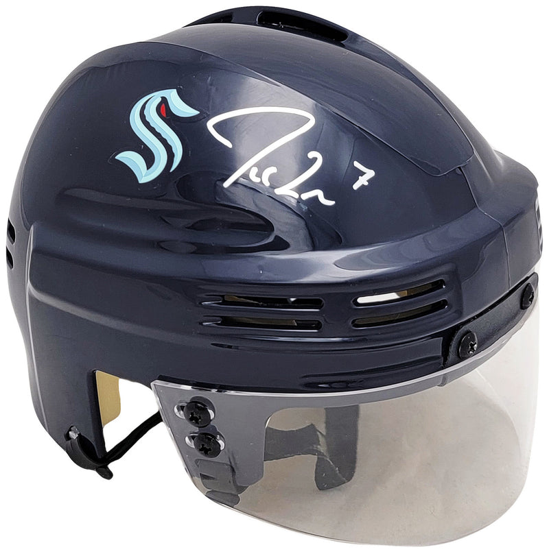 Jordan Eberle Autographed Seattle Kraken Navy Mini Helmet Fanatics Holo Stock #209031
