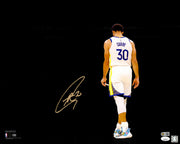 Stephen Curry Autographed 16x20 Photo Golden State Warriors Spotlight JSA Stock #235487