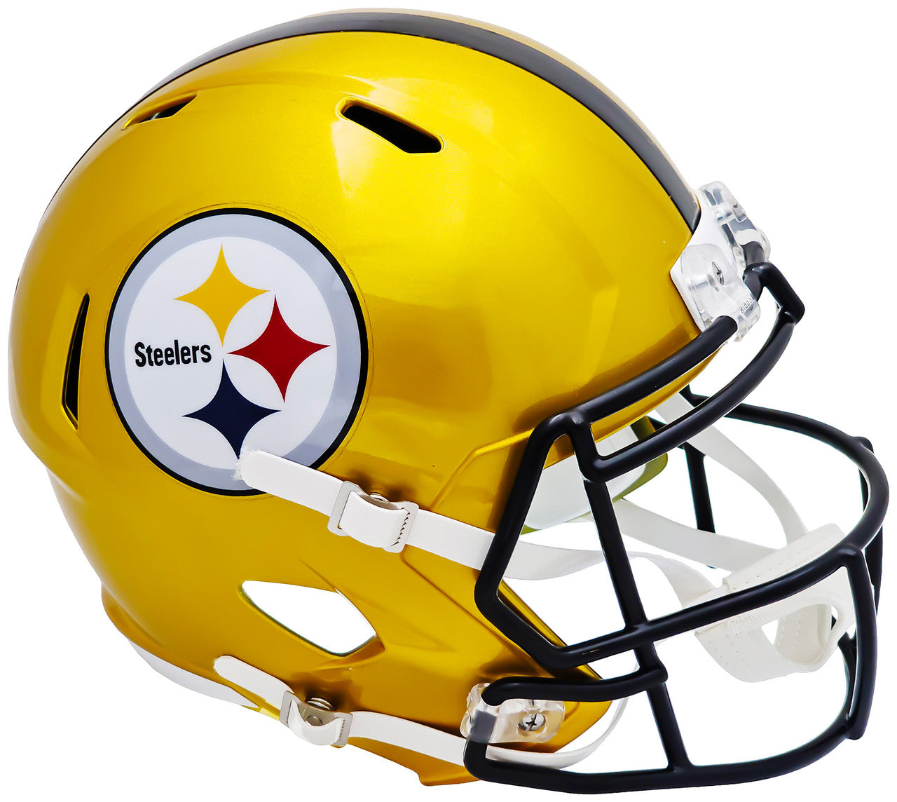 Pittsburgh Steelers Unsigned Flash Gold Full Size Replica Speed Helmet Stock #220691