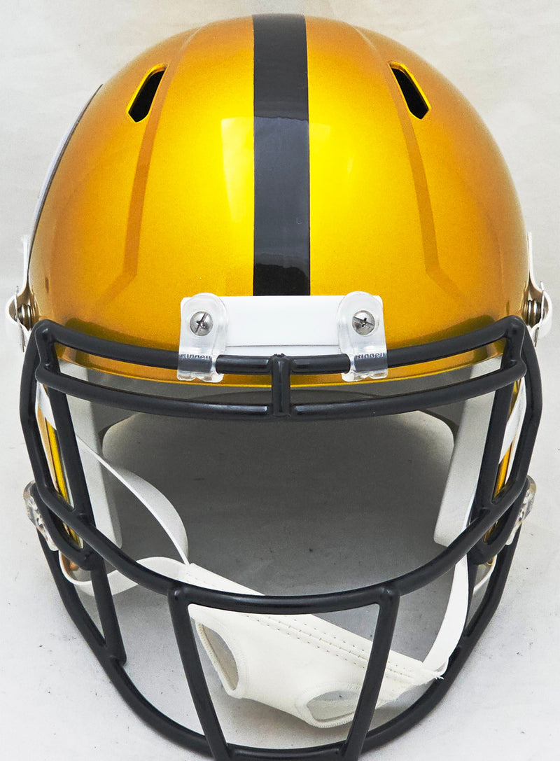 Pittsburgh Steelers Unsigned Flash Gold Full Size Replica Speed Helmet Stock #220691