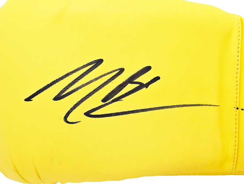 Michael B. Jordan Autographed Yellow Reyes Boxing Glove Left Handed LH Beckett BAS Witness Stock #220639