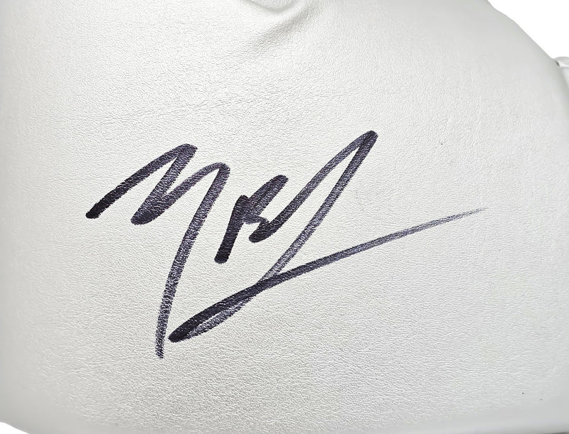 Michael B. Jordan Autographed Silver Reyes Boxing Glove Left Handed LH Beckett BAS Witness Stock #220641