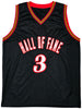 Philadelphia 76ers Allen Iverson Autographed Black Jersey Beckett BAS Witness Stock #220682