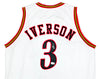 Philadelphia 76ers Allen Iverson Autographed White Jersey Beckett BAS Witness Stock #220713