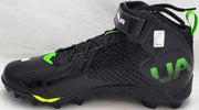 Russell Wilson Autographed Black & Green Under Armor Spine Fierce Cleats Seattle Seahawks Size 12.5 RW Holo #42145