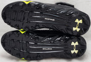Russell Wilson Autographed Black & Green Under Armor Spine Fierce Cleats Seattle Seahawks Size 12.5 RW Holo #42145