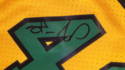 Seattle Supersonics Shawn Kemp Autographed 1994-95 Mitchell & Ness Hardwood Classics Yellow Jersey Size XXL (Signed Twice) MCS Holo #93506
