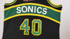 Seattle Supersonics Shawn Kemp Autographed 1994-95 Mitchell & Ness Hardwood Classics Black Jersey Size XXL MCS Holo #93470