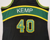 Seattle Supersonics Shawn Kemp Autographed 1994-95 Mitchell & Ness Hardwood Classics Black Jersey Size XXL MCS Holo #93469