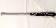 Miguel Vargas Autographed Black Rawlings Bat Los Angeles Dodgers "1st MLB Hit 8/3/22" Beckett BAS Witness #WZ59382