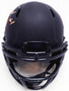 Justin Fields Autographed Chicago Bears Eclipse Black Speed Mini Helmet Beckett BAS QR #BK69299