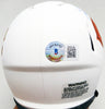 Justin Fields Autographed Chicago Bears Lunar Eclipse White Speed Mini Helmet Beckett BAS QR #BK69188