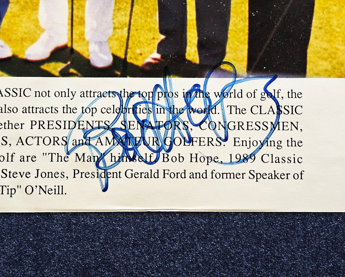 Gerald R. Ford & Bob Hope Autographed Framed 8x10 Magazine Page Photo Classic Celebrities Beckett BAS #AC94216