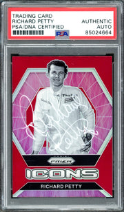 Richard Petty Autographed 2022 Panini Prizm Red Card #81 PSA/DNA #85024664