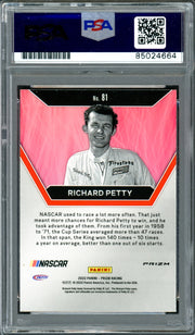 Richard Petty Autographed 2022 Panini Prizm Red Card #81 PSA/DNA #85024664