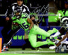 Tyler Lockett Autographed Framed 8x10 Photo Seattle Seahawks Color Rush Green MCS Holo Stock #210978