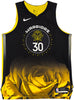 Golden State Warriors Stephen Curry Autographed Black Nike City Edition Jersey Size 52+2 JSA Stock #235474