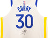 Golden State Warriors Stephen Curry Autographed White Nike Association Edition Jersey Size 48+2 JSA Stock #235471