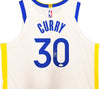 Golden State Warriors Stephen Curry Autographed White Nike Icon Edition Jersey Size 48+2 JSA Stock #235470