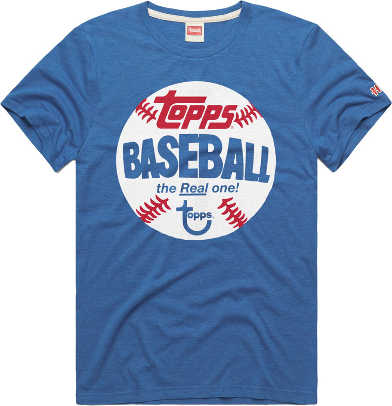 Topps Baseball Blue Homage T-Shirt 'The Real One' Size M Stock #235570