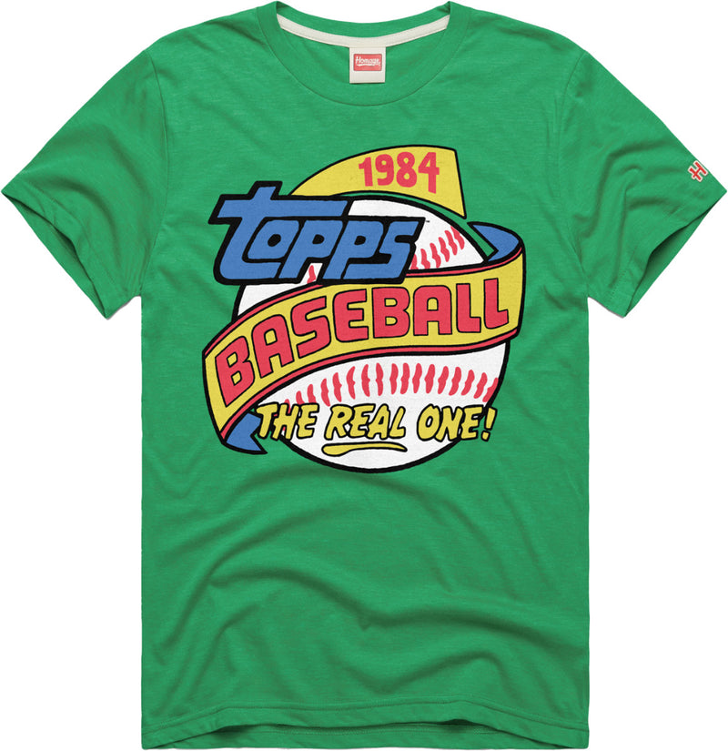Topps Baseball 1984 Green Homage T-Shirt 'The Real One' Size M Stock #235565