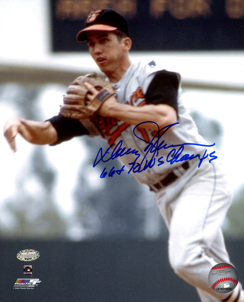 Davey Johnson Autographed 8X10 Photo Baltimore Orioles "66 + 70 WS Champs" MCS Holo Stock #208968
