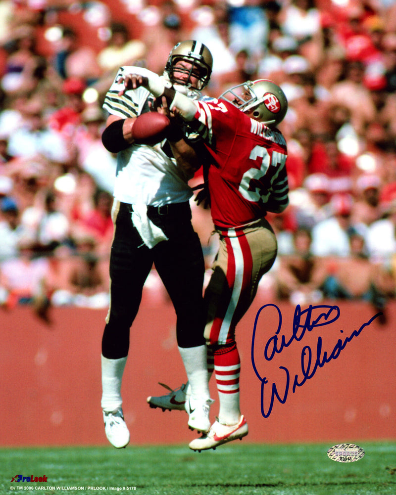 Carlton Williamson Autographed 8X10 Photo San Francisco 49ers MCS Holo Stock #208972