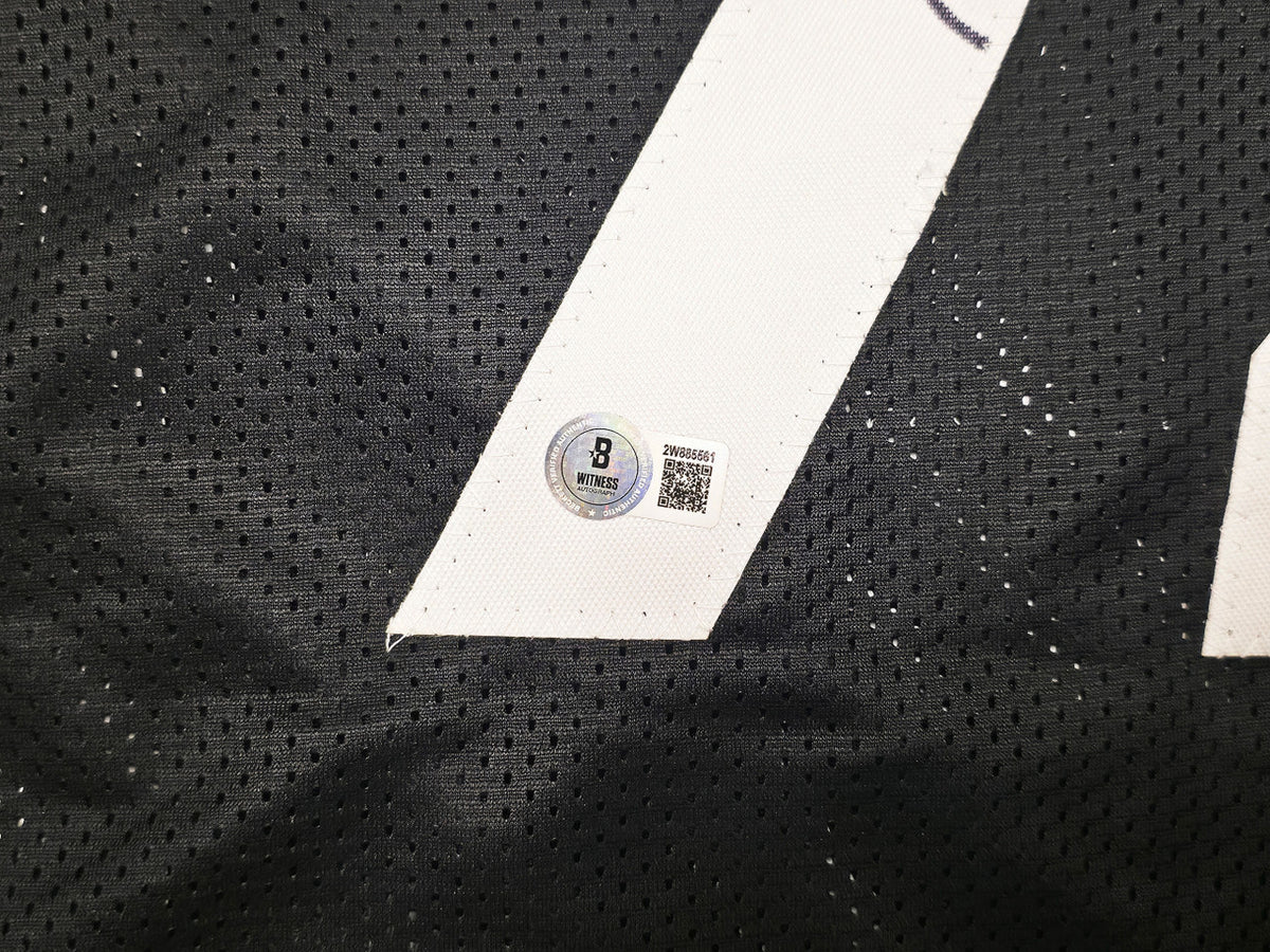 Pittsburgh Steelers James Harrison Autographed Black Jersey Beckett BAS Witness Stock #253382