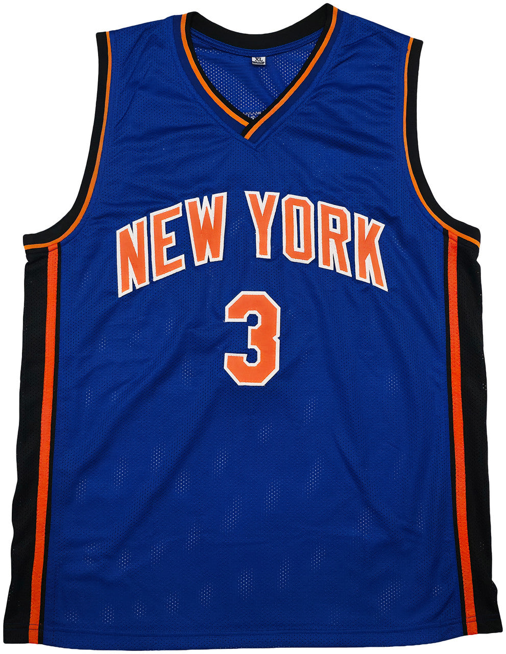 New York Knicks Stephon Marbury Autographed Blue Jersey Beckett BAS Witness Stock #253385