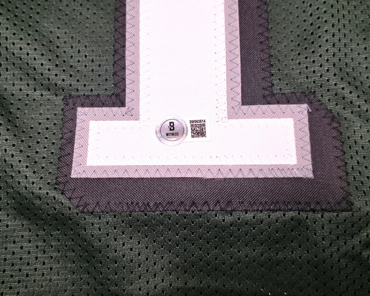 Philadelphia Eagles DeSean Jackson Autographed Green Jersey Beckett BAS Witness Stock #253484