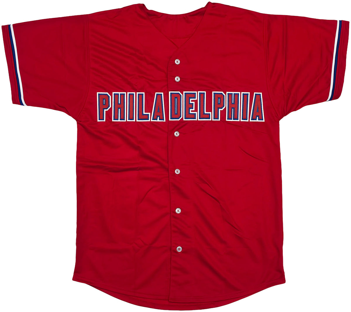 Philadelphia Phillies Trea Turner Autographed Red Jersey Beckett BAS Witness Stock #253488