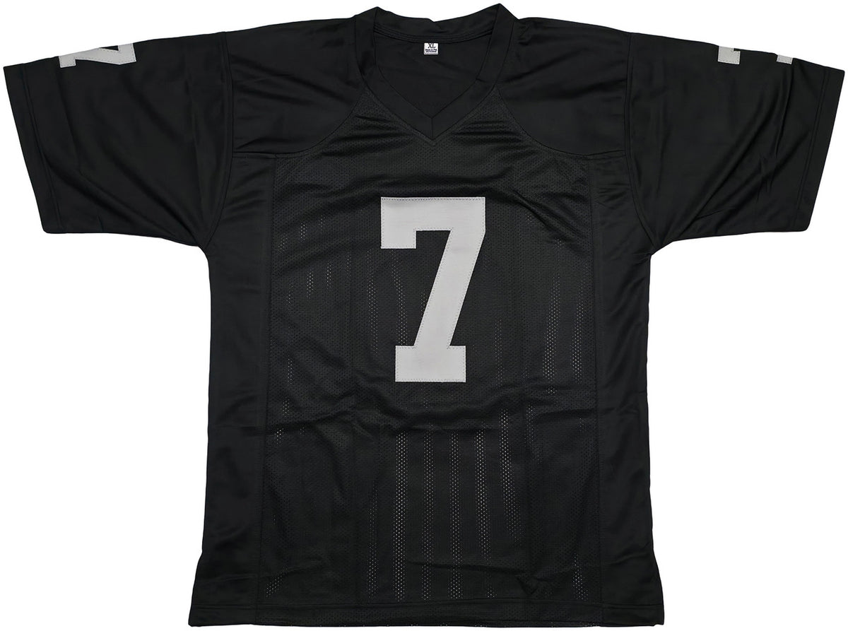 Las Vegas Raiders Geno Smith Autographed Black Jersey Beckett BAS Witness Stock #253486