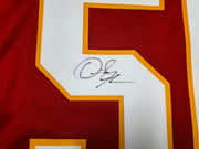 Kansas City Chiefs Derrick Johnson Autographed Red Jersey Beckett BAS QR Stock #253405