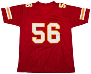 Kansas City Chiefs Derrick Johnson Autographed Red Jersey Beckett BAS QR Stock #253405