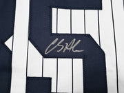 New York Yankees Clay Holmes Autographed White Pinstripes Jersey Beckett BAS QR Stock #253280