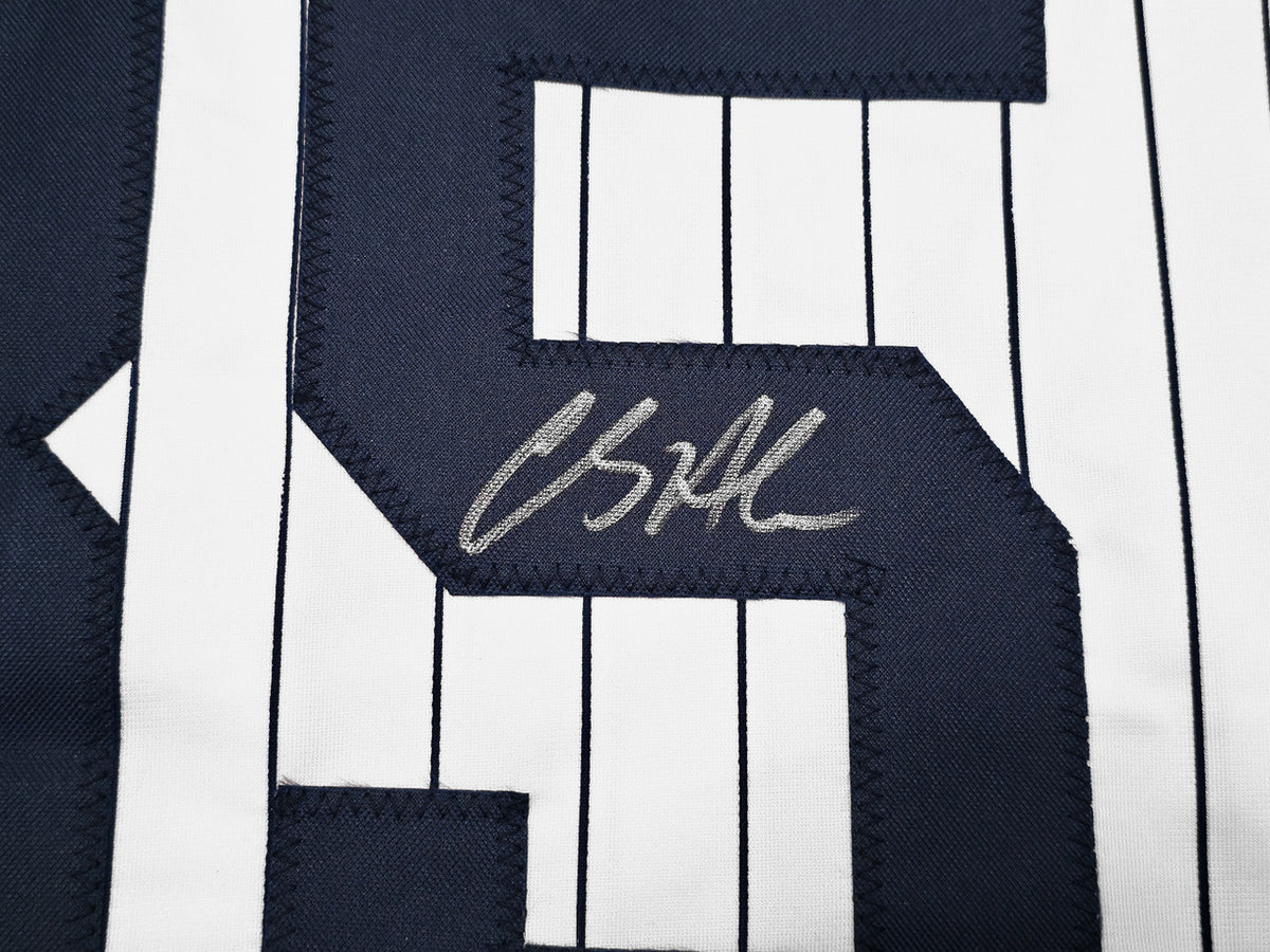 New York Yankees Clay Holmes Autographed White Pinstripes Jersey Beckett BAS QR Stock #253280