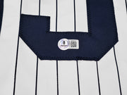 New York Yankees Clay Holmes Autographed White Pinstripes Jersey Beckett BAS QR Stock #253280