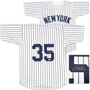 New York Yankees Clay Holmes Autographed White Pinstripes Jersey Beckett BAS QR Stock #253279