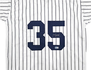 New York Yankees Clay Holmes Autographed White Pinstripes Jersey Beckett BAS QR Stock #253279