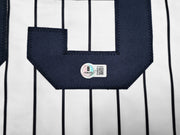 New York Yankees Clay Holmes Autographed White Pinstripes Jersey Beckett BAS QR Stock #253279