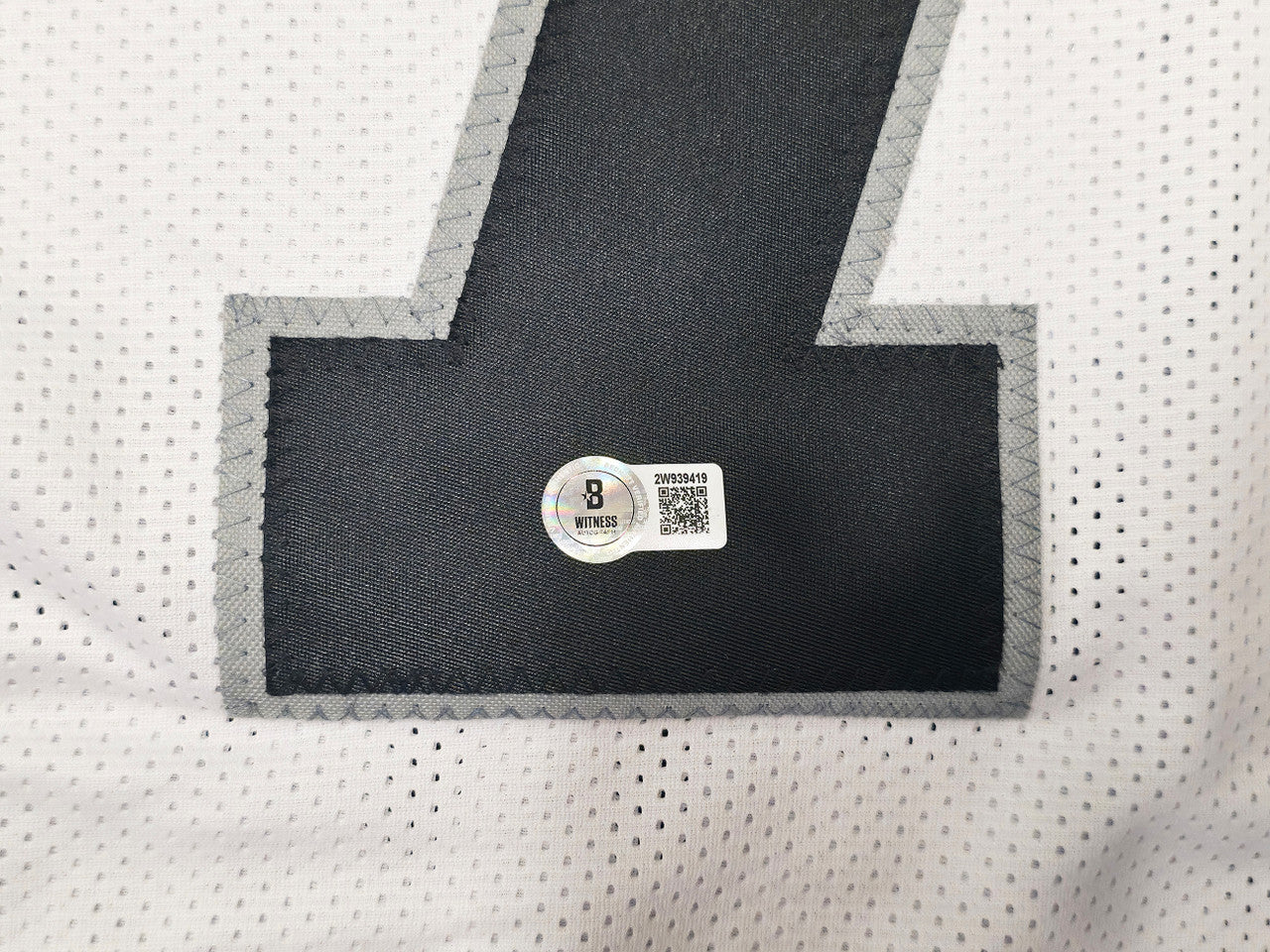 Las Vegas Raiders Geno Smith Autographed White Jersey Beckett BAS Witness Stock #253487